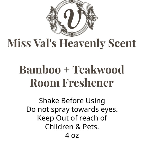 Bamboo,+ Teakwood, 4oz Handmade Room Freshener 
by Miss.Val’s Heavenly Scent - Picture 3 of 3